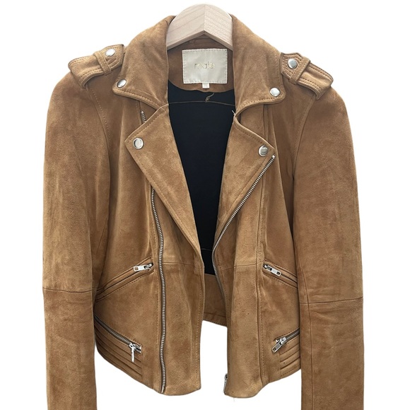 Maje Jackets & Blazers - Maje suede leather jacket in camel